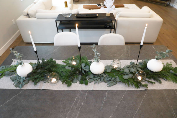 Modern and Sleek Luxury Tablescape on a Budget