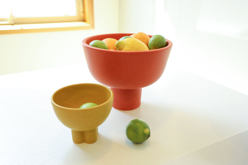 Small Speckled Yellow Compote Bowl