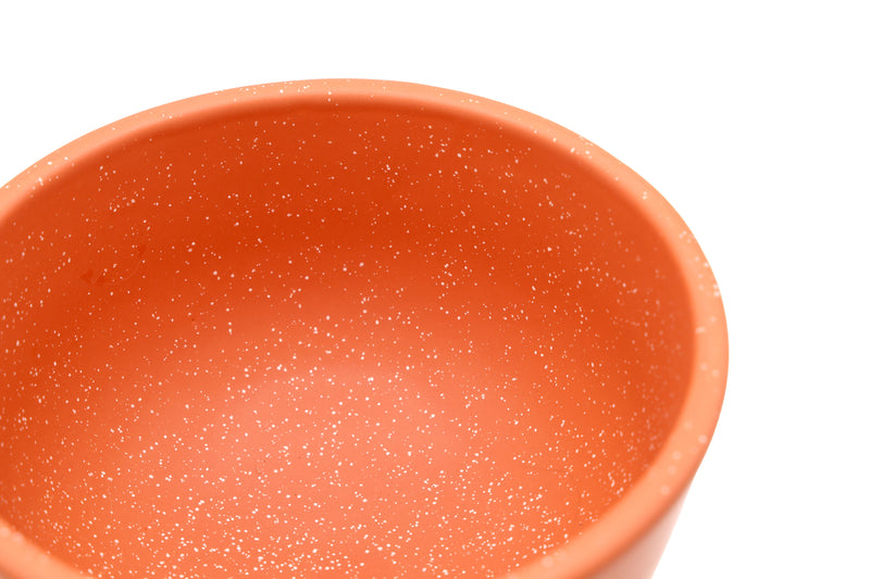 Orange Speckled Medium Compote Bowl