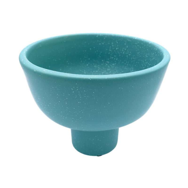 Teal Speckled Medium Compote Bowl