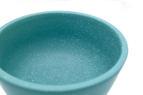 Teal Speckled Medium Compote Bowl