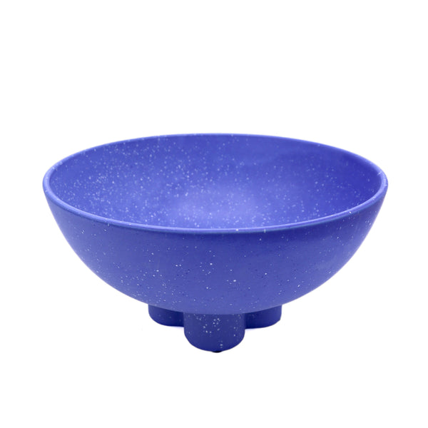 Large Speckled Blue Compote Bowl