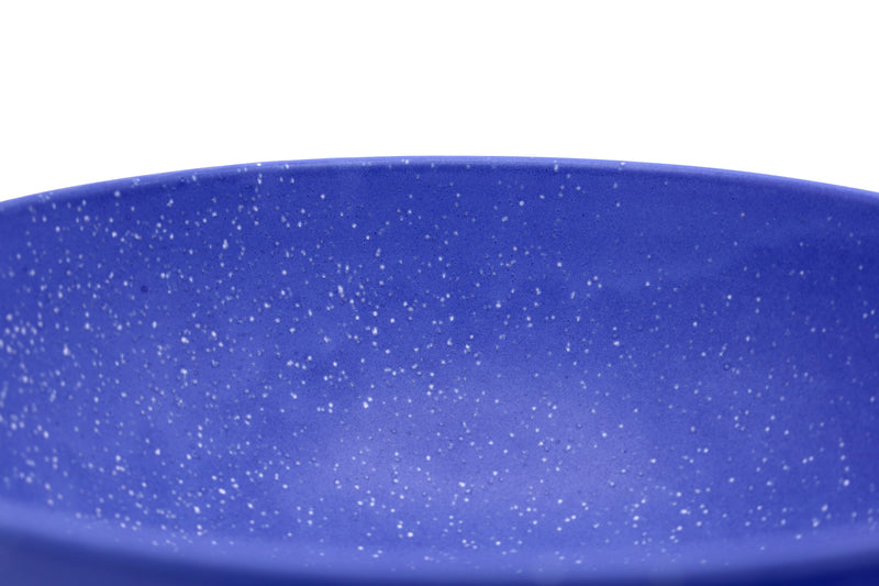 Large Speckled Blue Compote Bowl