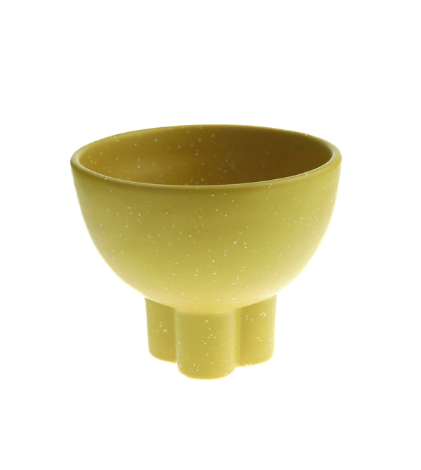 Small Speckled Yellow Compote Bowl