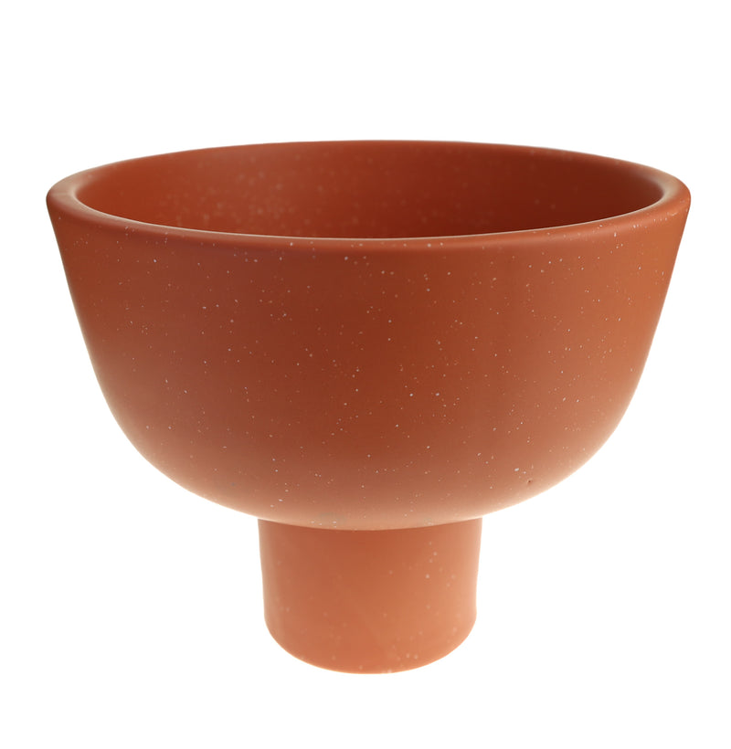 Orange Speckled Medium Compote Bowl