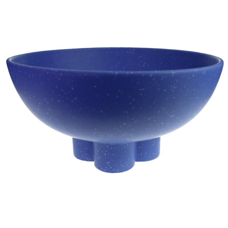 Large Speckled Blue Compote Bowl